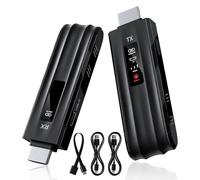 Aceele Émetteur et récepteur HDMI sans Fil, décodage 4K, Sortie 1080P, Extension HDMI sans Fil avec écran LED, portée de 165FT, 2,4 G et 5 G, pour PC/DV/HDTV/projecteur/boîtier TV, Plug & Play