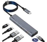 Aceele Hub USB C 3.2, 10Gbps Adaptateur USB C avec Ports USB A*2 et USB C*2 et Concentrateur USB de Chargement PD de Type C 100W pour Ordinateur Portable, Ordinateur de Bureau, Xbox et Mac et Plus