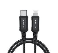 Acefast Câble MFI USB Type C - Lightning 1,8m, 30W, 3A noir (C4-01 C Black)