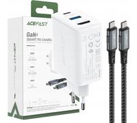 Acefast chargeur 2en1 GaN 65W USB type C / USB, adaptateur adaptateur HDMI 4K @ 60Hz (set avec câble) blanc (A17 blanc)