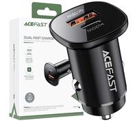 Acefast Chargeur de voiture 38W USB Type C / USB, PPS, Power Delivery, Quick Charge 3.0, AFC, FCP noir (B1 noir)