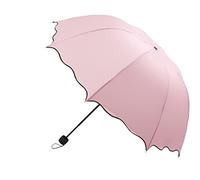 ACEFAST INC Parapluie tendance avec feuilles de camouflage imprimées, automatique, pliable, soleil, pluie, protection UV, Rose, S