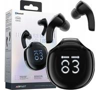 Acefast T9 Ecouteurs intra-auriculaires sans fil Bluetooth 5.3 avec écran - Noir