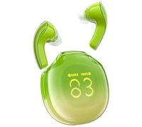 ACEFAST T9 Oreillette Bluetooth 5.3 Mining Immersive Bass, Sport avec Contrôle Tactile, Écran LED et 4 Mic tots, sans Fil, Vert Avocat(2024)