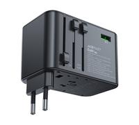 Acefast Z1 Gan 75W Pd 3X Usb-C 2X Usb-A Adaptateur chargeur de voyage - Noir
