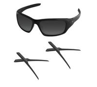 Acefrog Lot de 2 paires de chaussettes de rechange en silicone souple pour lunettes de soleil Oakley Valve OO9236 - Ajustement parfait - Noir