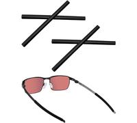 Acefrog Lot de 2 paires de chaussettes de rechange en silicone souple pour lunettes de soleil Oakley Tincup OX3184, Pitchman OX8050, Tincup Carbon OX5095 - Ajustement parfait - Noir