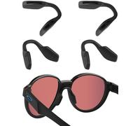 Acefrog Lot de 4 plaquettes de nez améliorées pour lunettes Oakley Metalink OX8153, Bat Flip OX8183, Miter OX8154, Cogswell OX8157 Bevel, Activate Eyeglass Push-in Nose Piece, antidérapantes, noir