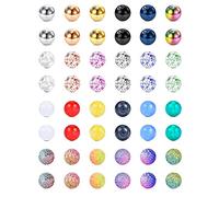 AceFun 1.2mm Boules de Piercing 3mm 3.5mm 16G Boules de Rechange Filetées Extérieurement Boules Acier Chirurgical Plastique Acrylique Helix Tragus Piercing Anneaux Pièces Boule Brillante Boule d'Acier