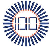 Acefun 100 Pcs 7,2 cm mousse dards pour Nerf N-grève Elite série Blasters Toy Gun Bleu