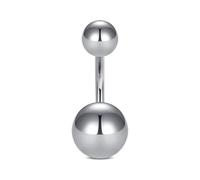 AceFun 16G 6mm tiges Piercing nombril Titane,solide titane nombril piercings barres courtes anneaux argent boucle oreille CZ anneau barbell corps piercings