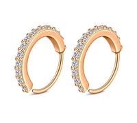 AceFun 2 pièces piercing nez anneaux acier inoxydable 20G 10mm Septum nez anneaux or rose lèvres clicker Tragus Helix cartilage Daith Rook Sleeper boucles oreilles bijoux piercing pour femmes hommes