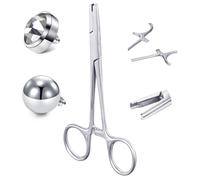 AceFun 3mm 4mm 5mm Set pinces piercing pour boules Outil piercing Pince ouvrir anneau Screw on off Dermal Anchor Pince boules piercing Pincette boules piercing