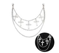 AceFun Chaîne de pantalon punk hip-hop Y2K étoiles croix épée rivet breloque chaîne de jeans chaînes argent chaîne portefeuille chaîne porte-clés chaîne de chaussures chaîne de sac à main chaîne