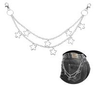 AceFun Chaîne de pantalon punk hip-hop Y2K étoiles croix épée rivet breloque chaîne de jeans chaînes argent chaîne portefeuille chaîne porte-clés chaîne de chaussures chaîne de sac à main chaîne
