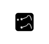 AceFun piercing nez titane 2 pièces 20G tire bouchon boulon CZ piercings nasaux pour femmes hommes 1.5mm pliées G23 acier 2 pièces cristal vis piercing nez connecteur 20 Gauge