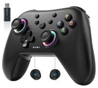 AceGamer Aurora 2.4G Manette sans fil pour PC Windows/Switch 2/Switch/Steam/iOS/Android,Manette de jeu avec joystick à effet Hall, Bouton arrière programmable, Actionneur à résonance linéaire, Noir