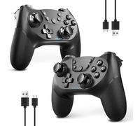 AceGamer Lot de 2 manettes sans fil pour Nintendo Switch/Lite/OLED/Switch 2, double vibration/Turbo/Ergonomique (Noir x 2)