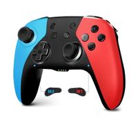 AceGamer Manette pour Switch2/Switch/Lite/OLED, Manette sans Fil Pro avec Joystick Hall/Gyroscope 6 Axes/Boutons programmables/réglages de Vibration/Alerte de Batterie Faible,Rouge et Bleu