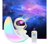 AceGamer Projecteur Astronaute Galaxie Veilleuse，Projecteur Astronaute avec minuterie et télécommande Nébuleuse étoilée Illusion Lune Lumières Led, Cadeau pour les enfants et les adultes