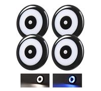 acegoo 12V Plafonnier LED Camping-Car Éclairage Intérieur Deux couleurs (blanc froid/bleu) Montage à vis, pour Bateau Camion Van Yacht Voiture, Variateur intégré 235lm 5000K 4pcs Noir Matériel PC