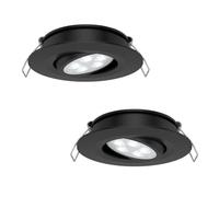 acegoo Spot Encastrable 12V LED Camping-car Angle de faisceau 35° Plafonnier Encastré Dimmable Éclairage pour Bateau Van Caravane 205lm 74mm, Aluminium complet Sans transformateur(Noir 5000K)