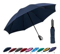 ACEIken Parapluie de voyage pliable à fermeture inversée et coupe-vent - Compact et portable pour un transport facile avec ouverture et fermeture automatique - pour homme et femme