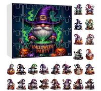 Aceirropy Calendrier de Compte à Rebours - Calendrier De L Avent Halloween 2D Mignon Avec Lutin En Acrylique,Décoration Compteur 24 Jours pour Bureau Salle de Classe Bureau Maison