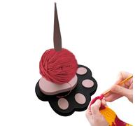 Aceirropy Enrouleur de pelote de fil - Motif patte de chat - Organiseur manuel portable pour décoration d'intérieur, broderie, travaux manuels débutants, hommes, femmes, grands-parents