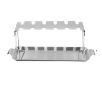 Aceirropy Support pour baguettes de poulet | 12 emplacements en forme d'ailes de poulet, en acier inoxydable, facile à utiliser, antiadhésif, passe au lave-vaisselle, pour four, barbecue, terrasse