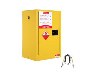 Acekool Armoire de sécurité pour liquides inflammables, Acier laminé à Froid - Résistante au feu, Verrouillage 3 Points, bac étanche, Ventilation, Mise à la Terre - 2 Gal (≈7,6 L), 17x17x18 in