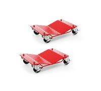Acekool Déplacement précis & sûr - Patins de déplacement pour roues de voiture - Acier renforcé, roulettes 360° pivotantes verrouillables avec frein, plateforme en V antidérapante, 3000 lb total (1500
