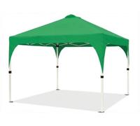Acekool Pavillon pliant commercial de 3 x 3 m, vert, fenêtre pour église européenne, système de fixation centrale, tissu Oxford 150D, hauteur du plafond de 270 cm, fixation sans rideaux