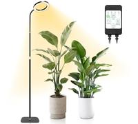 Acelane Lampe de croissance LED à spectre complet avec support, 3 modes d'éclairage avec minuterie 2/6/8/12 heures, hauteur réglable de 80 à 160 cm, lumière pour plantes d'intérieur et grandes plantes