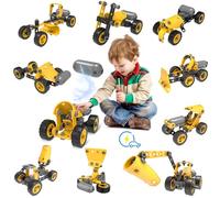ACELIFE Blocs de Construction Jouets STEM 10 en 1 Jouets de Construction avec Moteur électrique, Bloc éducatif 112 pièces Construction Jouets éducatifs 5 6 7 8 9 10+ Ans garçons et Filles
