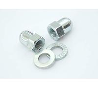 acelo Lot de 2 écrous borgnes avec rondelles ; M10 x 1 - SW15 x L21,5 ; compatibles avec moyeux de dérailleur Shimano ; moyeu Rohloff - roue arrière
