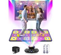 Acelufly Double Tapis de Danse en Flanelle pour TV, avec contrôleur sans Fil, Tapis de Danse antidérapant pour Enfants, Adultes, Filles et garçons (Violet)