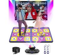 Acelufly Double Tapis de Danse pour TV, électronique avec contrôleur sans Fil, antidérapant pour Enfants, Adultes, Cadeaux pour Filles et garçons (Violet)