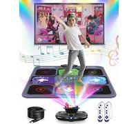 Acelufly Tapis de Danse pour TV avec caméra, Tapis de Jeu antidérapant avec 2 poignées sans Fil et Boule Disco colorée, Jeu de Tapis de Danse pour Enfants et Adultes, Cadeau pour garçons et Filles