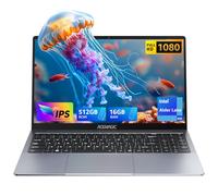 ACEMAGIC 17,3 pouces PC portable, 16 Go DDR4 512 Go SSD, 1920 x 1080 IPS Full HD, WiFi6, BT5.0, HDMI,Ouverture et fermeture 180°