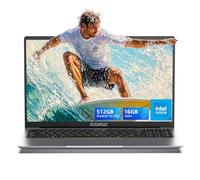 ACEMAGIC 2025 Ordinateur Portable 15,6 Pouces Quad-Core N95 Jusqu'à 3,4 GHz, 16Go RAM DDR4 512Go SSD PC Portables (Dépasser N95/N5095) WiFi 5/2.4G,USB3.2,BT5.0,HDMI,Type-C,Cache Caméra,5000 mAh