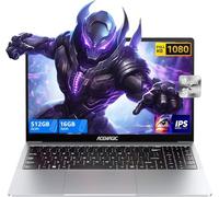 ACEMAGIC Ordinateur Portable 15,6 Pouces FHD 16Go RAM DDR4 512Go SSD PC Portable in-tel Quad-Core N97(Jusqu'à 3,6 GHz) Dépasser N95/N5095,Wi-FI,BT5.0,USB 3,2,Type C,HDMI(Argent N97)