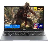 ACEMAGIC Ordinateur Portable 15,6 Pouces FHD Boîtier Métallique 16 Go DDR4 512 Go SSD,Étendre à 2 to,in-tel Quad-Core N97(Jusqu'à 3,6 GHz) UHD Graphic Wi-FI,BT5.0,HDMI,Gris