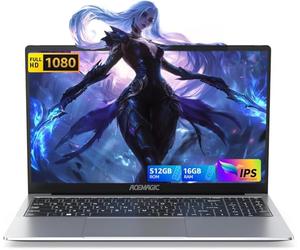 ACEMAGIC Ordinateur portable 15,6 pouces - Processeur In-tel N-97 Quad-Core Jusqu'à 3,6 GHz (Beat N 95) PC Portables, 16Go RAM DDR4 512Go SSD, FHD1080, USB 3.2, TF, Wi-Fi 5.0, BT 5.0, Boitier en Métal