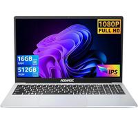 ACEMAGIC Ordinateur portable, 16 Go DDR4 RAM 512 Go SSD portable, 15,6" Full HD portable, ouverture et fermeture 180°