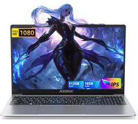 ACEMAGIC Ordinateur Portable 16 Go RAM DDR4 15,6 Pouces Ordinateur Portable (jusqu'à 3,4 GHz), 512 Go SSD Laptop Étendre à 2 to, Blurtooth 5.0 Notebook, Type-C, HDMI, USB3.2, Ordinateur Portable