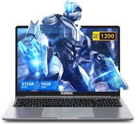 ACEMAGIC Ordinateur Portable 16 Pouces FHD PC Portable Boîtier Métallique 16Go DDR4 512Go SSD Étendre à 2 to,in-tel Quad-Core N97(Jusqu'à 3,6GHz) Dépasser N95/N5095,BT5.0,USB 3,2,Type C,HDMI,Gris