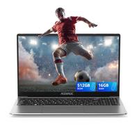 ACEMAGIC Ordinateur Portable,Boîtier Métallique PC Portable,15,6 Pouces FHD 16Go DDR4 512Go SSD,Quad-Core N97(Jusqu'à 3,60 GHz) Bat N5095,Wi-FI,BT5.0,USB 3,2,Type C,HDMI(Gris,15,6 Pouces N97)