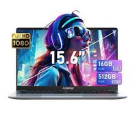 ACEMAGIC PC Portable 15,6"" IPS avec Intel N150 Processeur, Ordinateur Portable 16Go RAM 512Go SSD, Windows 11PRO, WiFi, BT, USB3.0