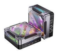 ACEMAGIC Cyberpunk RGB AI Mini PC Gamer, AMD Ryzen 7 8845HS (jusqu'à 5,1 GHz), AMD Radeon 780M, 32Go DDR5 1To NVME SSD Mini Ordinateur avec WiFi6 | Dual 2,5G LAN | 8K|Double-Ventilateur